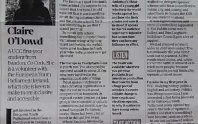 Past Pupil involved with European Youth Parliament