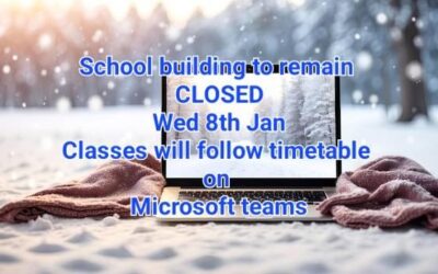 School will continue online classes Wed 8th Jan