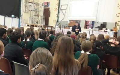 Colm Donnellan visits Coláiste na Toirbhirte’s 2nd year students
